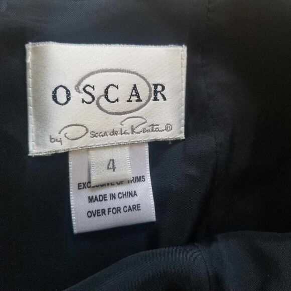 Womens Oscar De La Renta Embordered Silk Blend Skirt Sz 4 - Picture 2 of 7